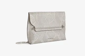 Stylist - Snake-Embossed Leather Metallic Silver