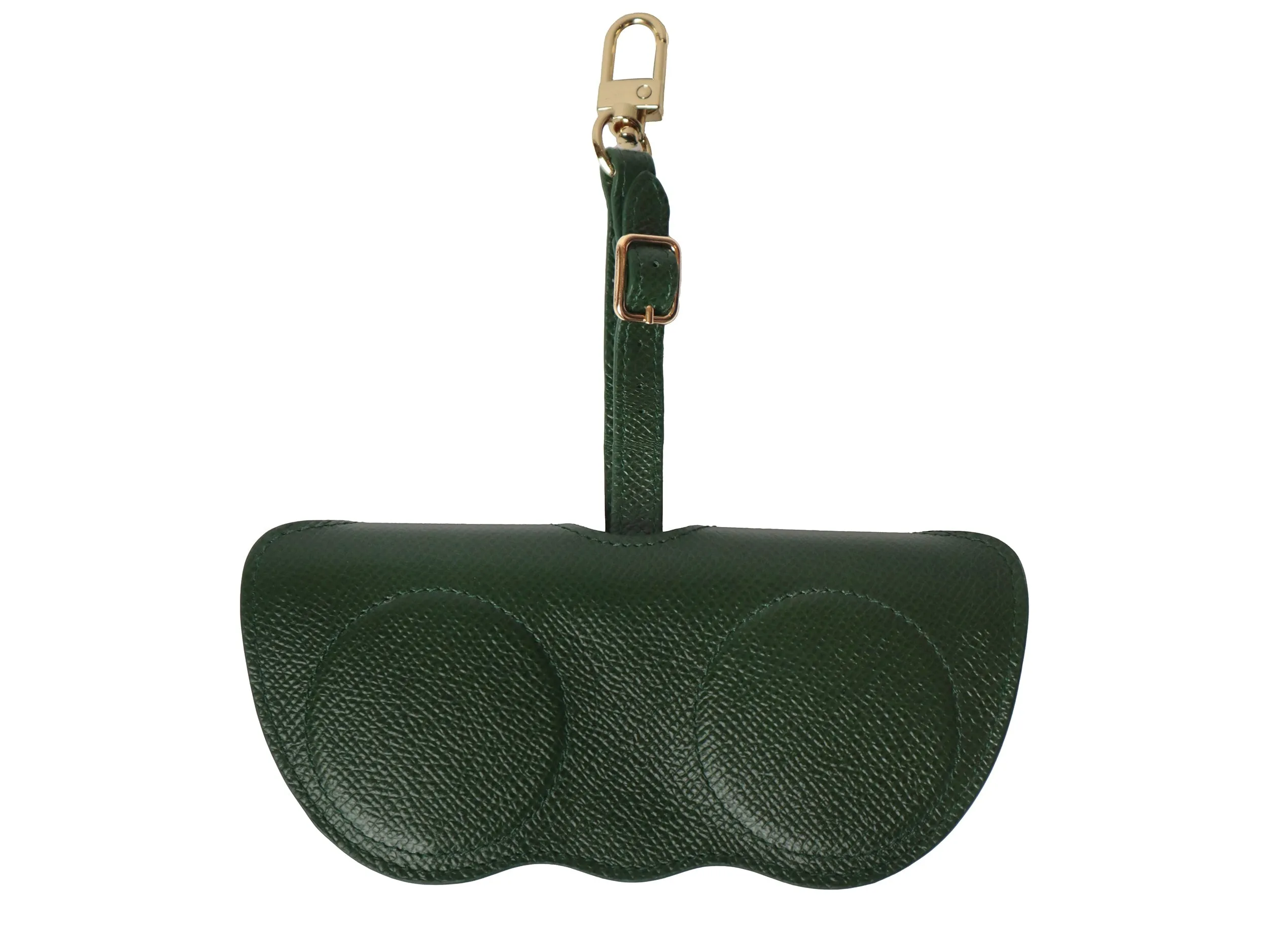 Sunglasses Holder Dolomite Pebble Print Calf Leather - Green