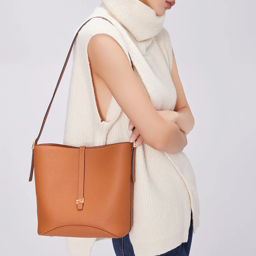 TIANQINGJI Handmade TOGO Leather Bucket Bag