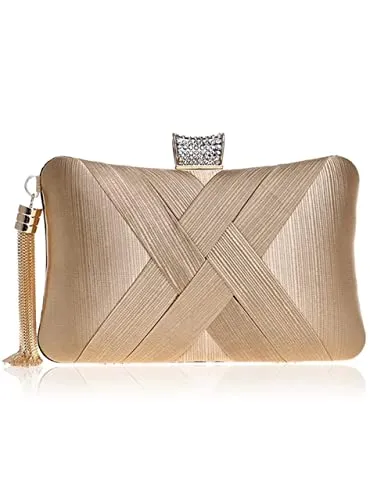 TOOBA Girl's Tassle Clutch (Golden Curve)