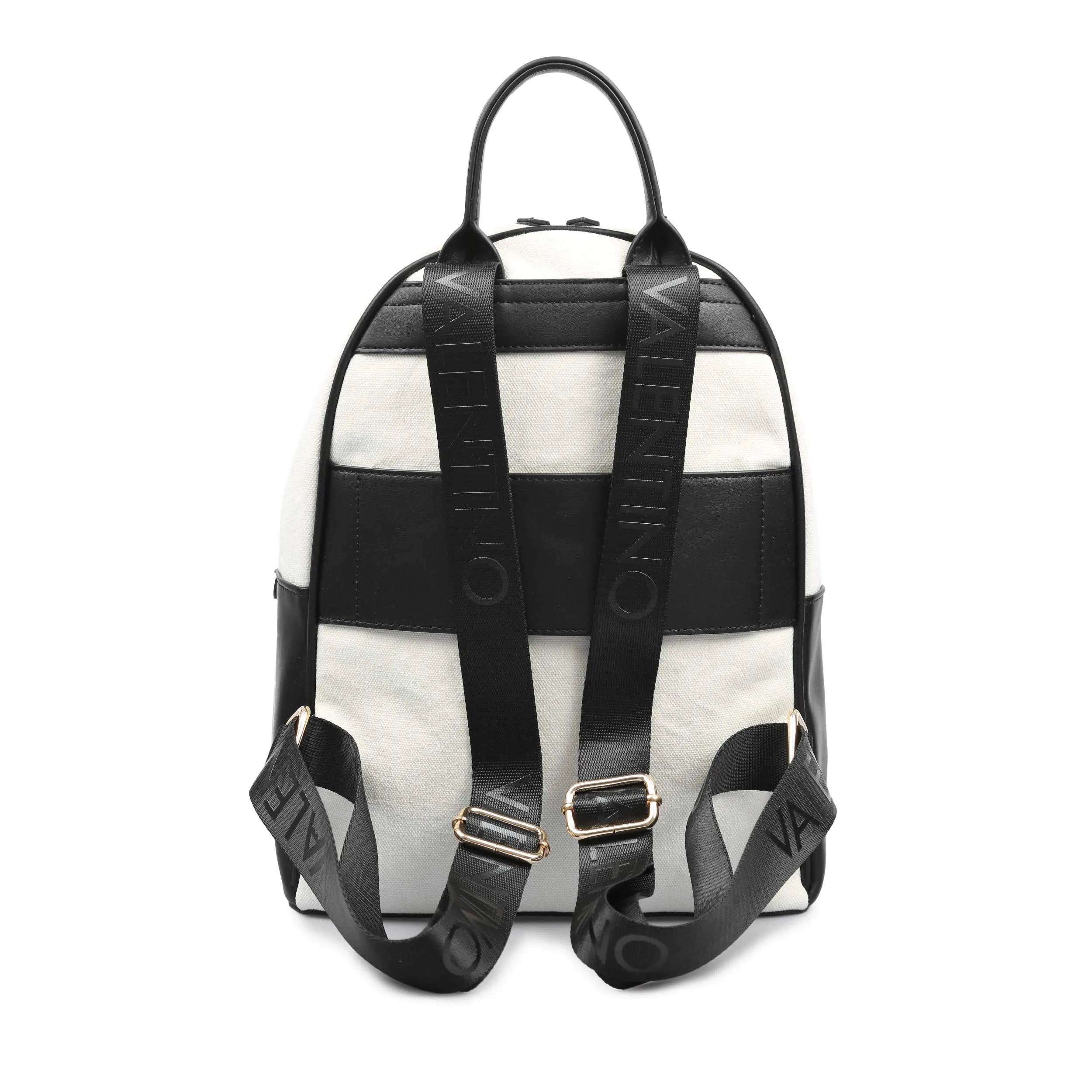 Valentino Bags Vesper Back Pack in Natural & Black