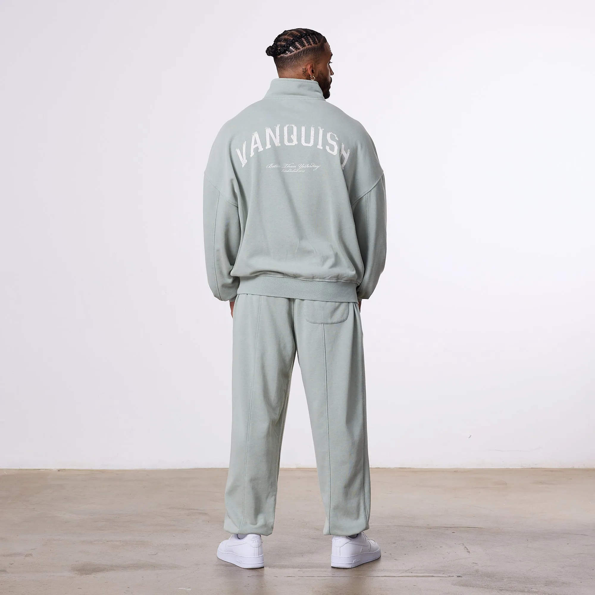 Vanquish Better Than Yesterday Washed Green Oversized Sweatpants